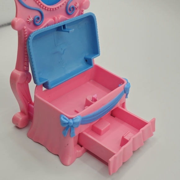 Vintage 2000s Disney Princess Cinderella Magic Mirror Vanity Bench - Picture 5 of 8